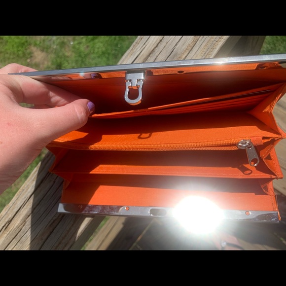 NWT APT9 Orange Snake skin Wallet+ Card Holder - Picture 13 of 14